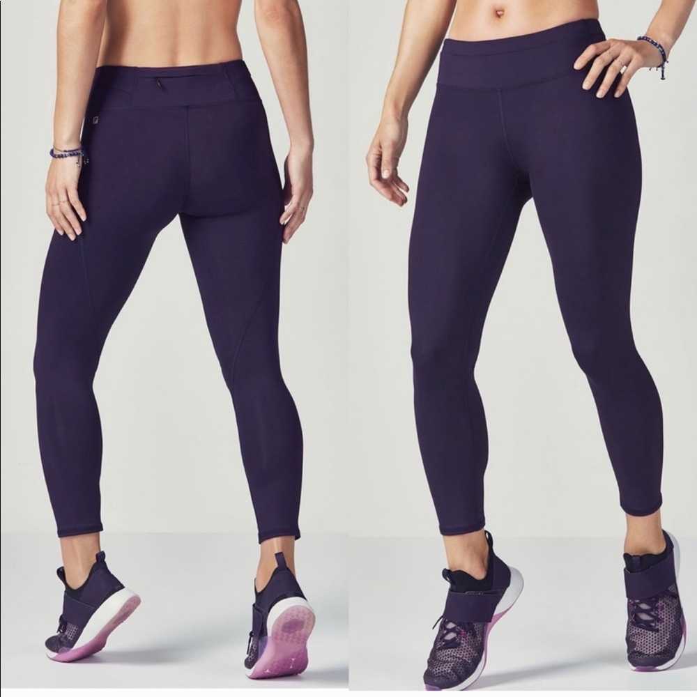 Fabletics Purple Gia Powerlite Capri Leggings